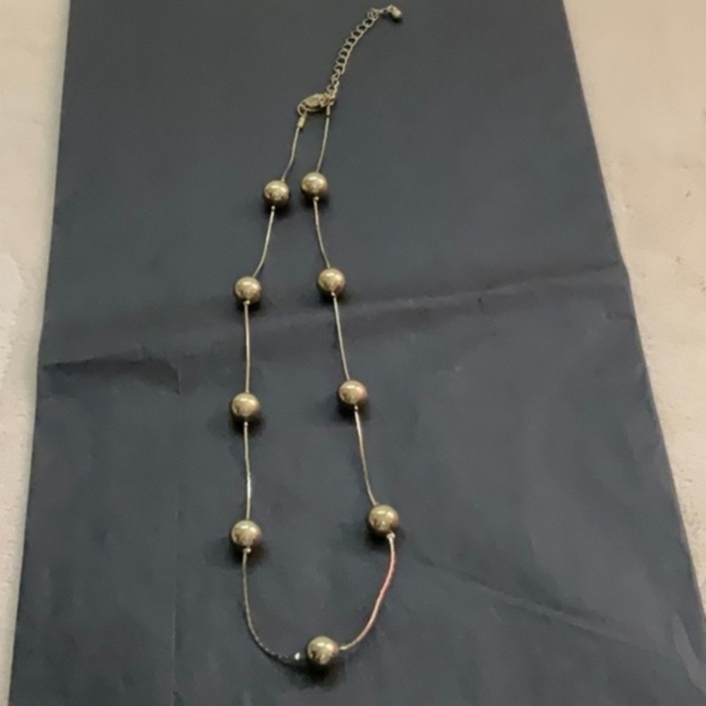 Gold Tone Ball Necklace
